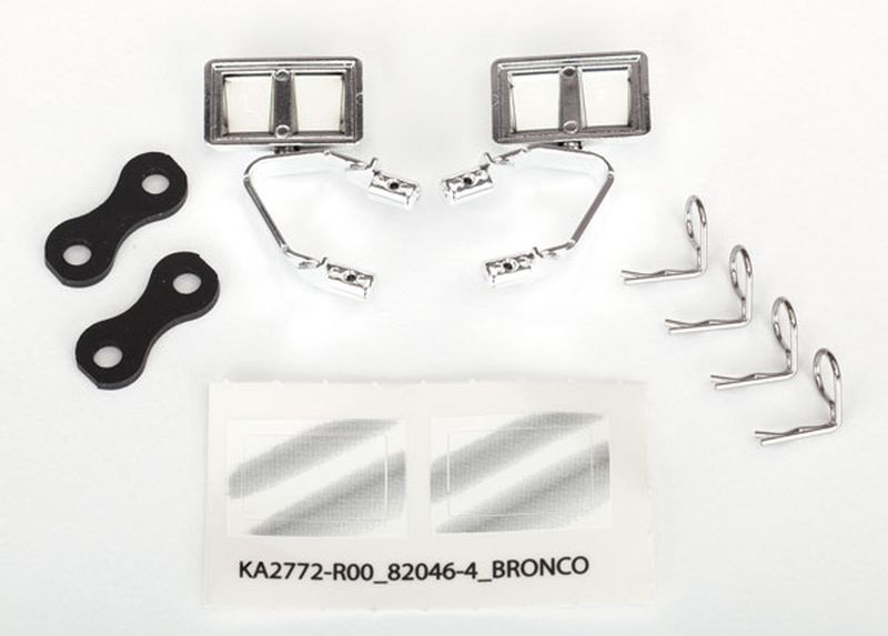Seiten-Spiegel, Chrome l&r, Retainers (2), Body Clips (4) 8073X