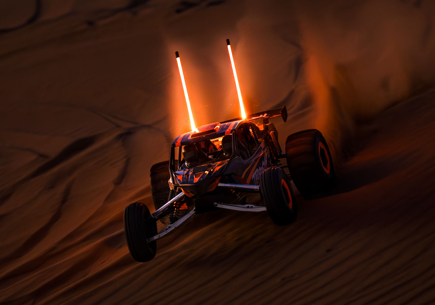 Traxxas FUNCO RWD 8S VXL 1/6 Sand Car Orange RTR Brushless o. Akku & Lader 109076-4