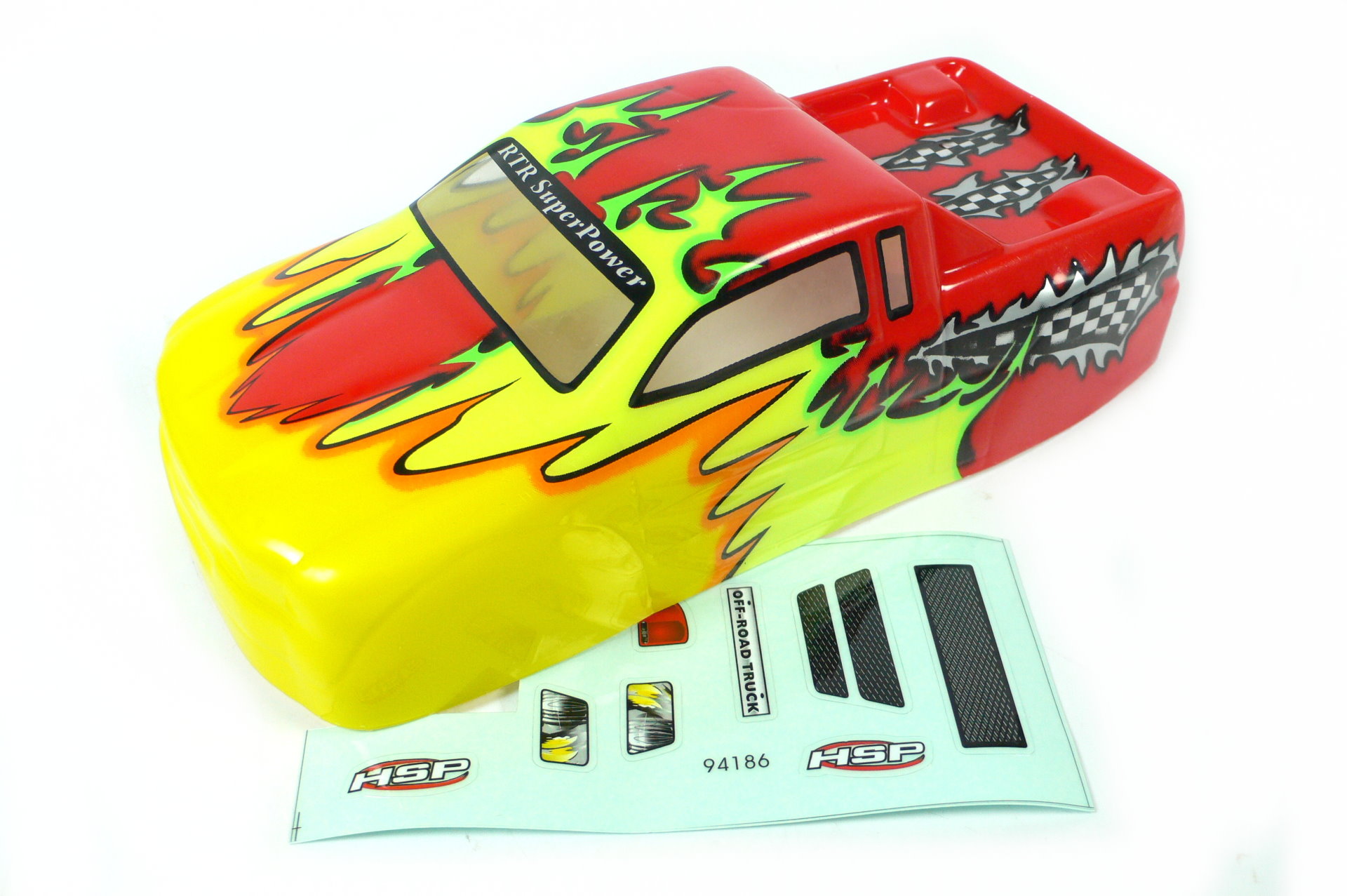 HSP Himoto Karosserie Kidking Monstertruck 1:16, Gelb Rot fertig lackiert 18604
