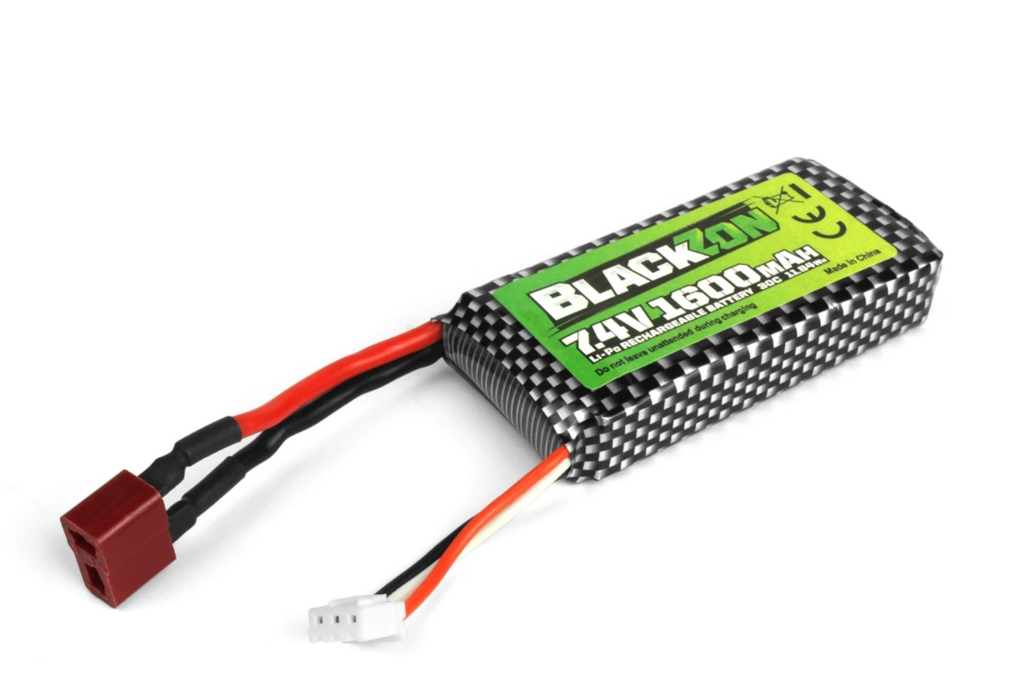 BLACKZON LiPo Akku Pack 2S 7.4V 1600mAh mit T-Plug 540247