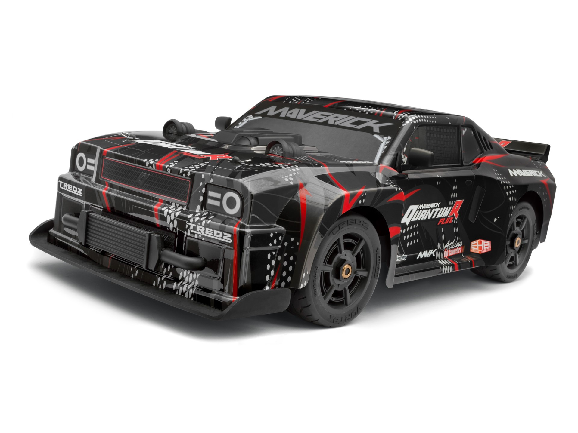 MAVERICK QuantumR Flux 4S 1/8 4WD Muscle Car - Black/Red 150350