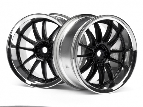 HPI Work Xsa 02C Felge 26mm Chrom/schwarz (3mm Offset) 3286