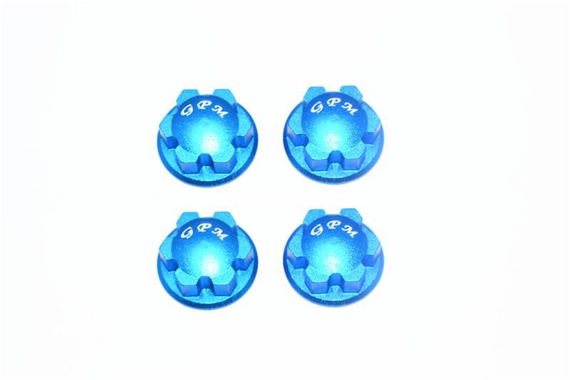 GPM Alu Radnabenabdeckung (4 Stk.) blau Traxxas 1/10 E-Revo