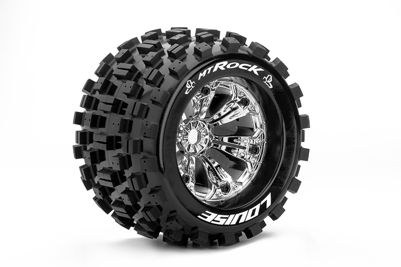 Louise MT 3.8 ROCK 1/8 Sport Felge chrome (2) TRAXXAS, HPI / 1/2 Offset / L-T3277CH