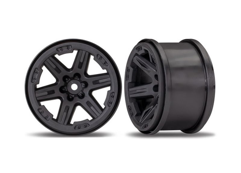 Felgen, Rustler 4X4 2.8 schwarz (2) 6772