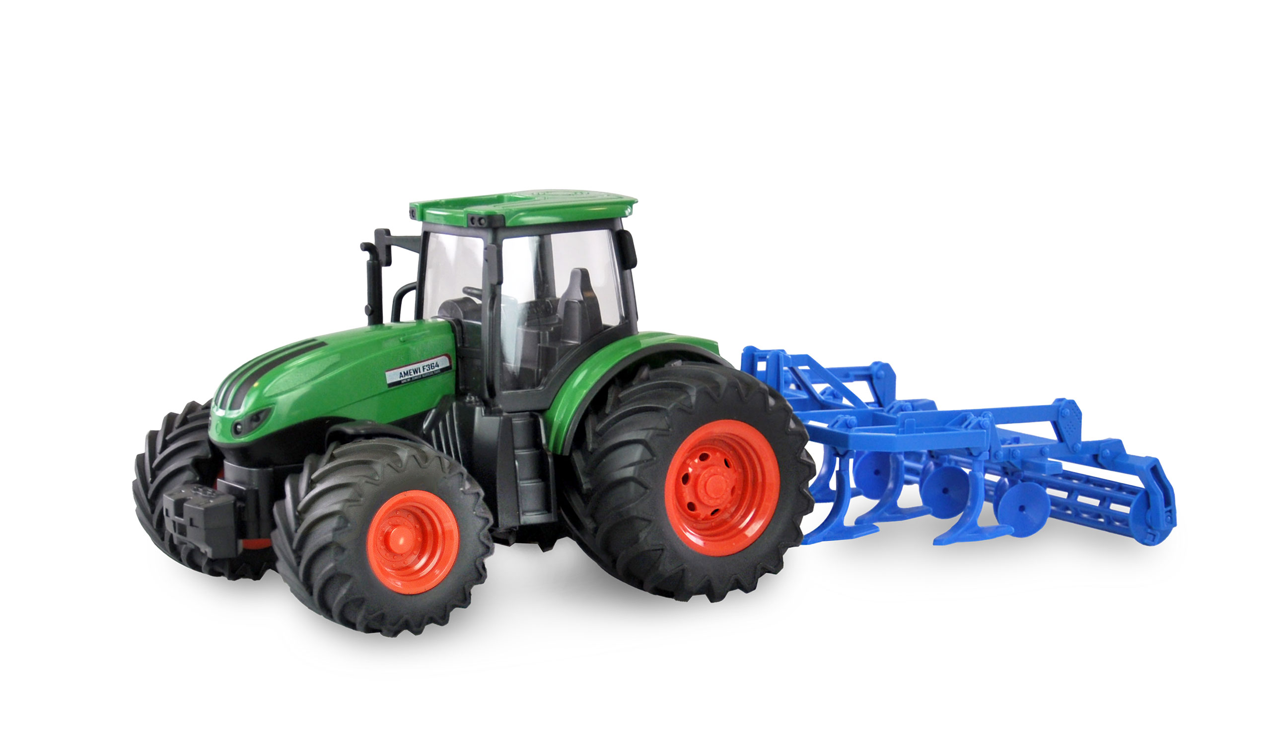 Amewi RC-Traktor mit Grubber 1:24 RTR grün 22640