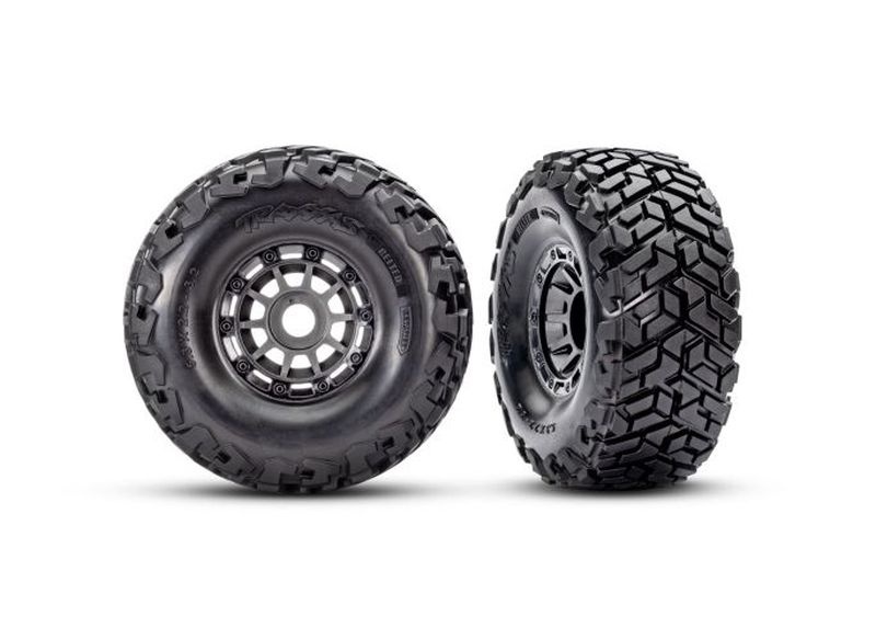 Traxxas Maxx SC Reifen belted auf Felgen grau 17mm (2) Maxx Slash 10272-GRAY