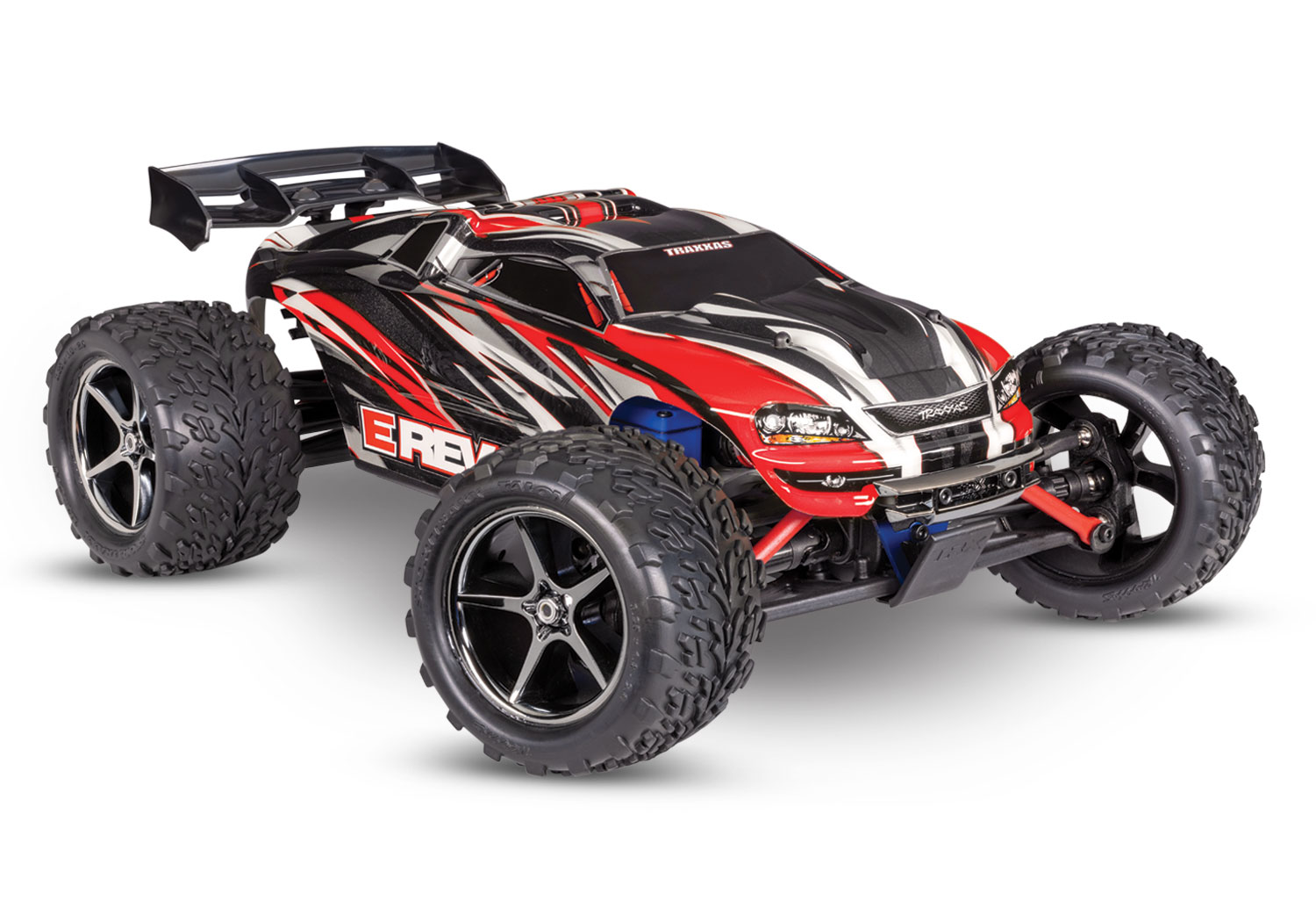 Traxxas E-Revo 4x4 Rot RTR 1/16 Brushed +Akku & USB-C Lader 71054-8