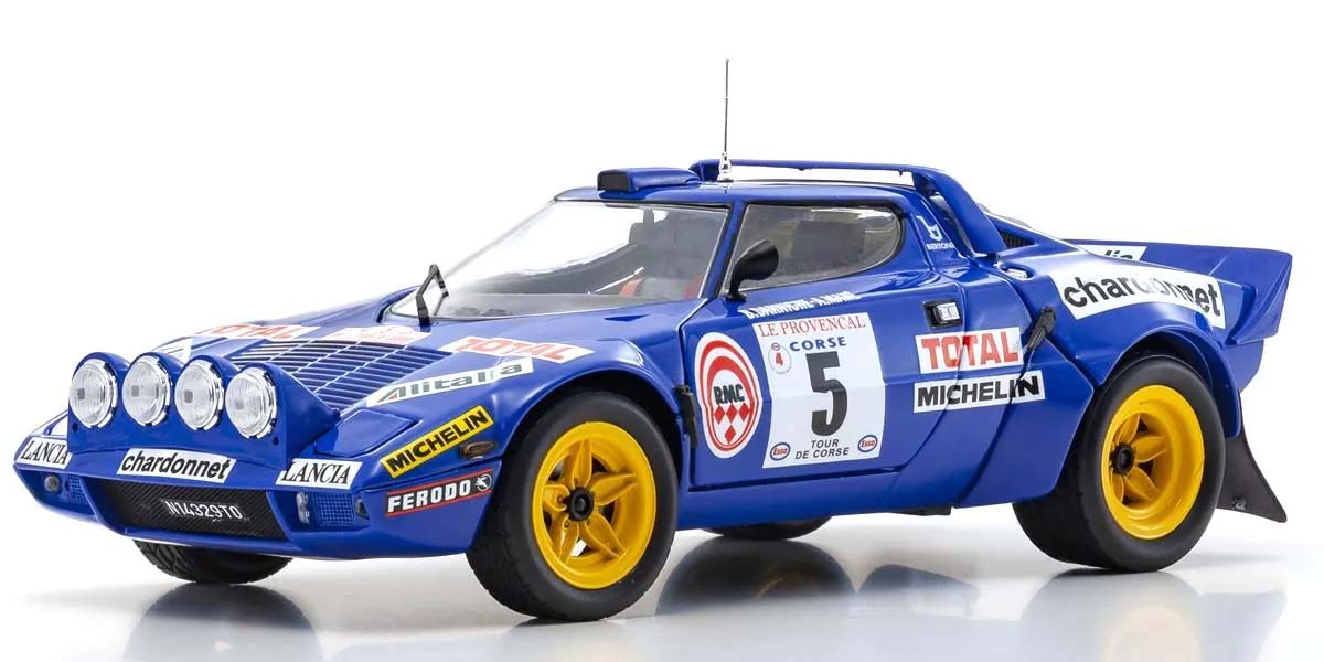 Kyosho 1:18 Lancia Stratos HF B.Darniche Tour de Corse 1976 Nr.5 08130C