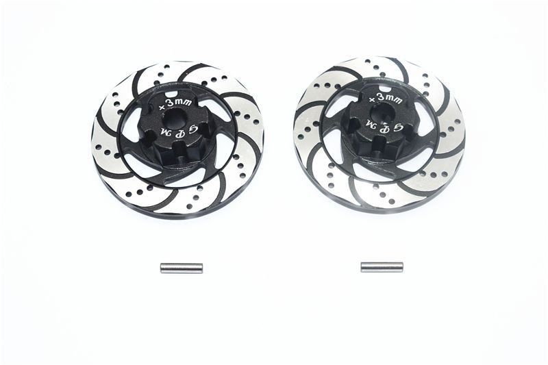 GPM Alu Hex-Adapter mit Bremsscheibe +3mm silber Traxxas UDR