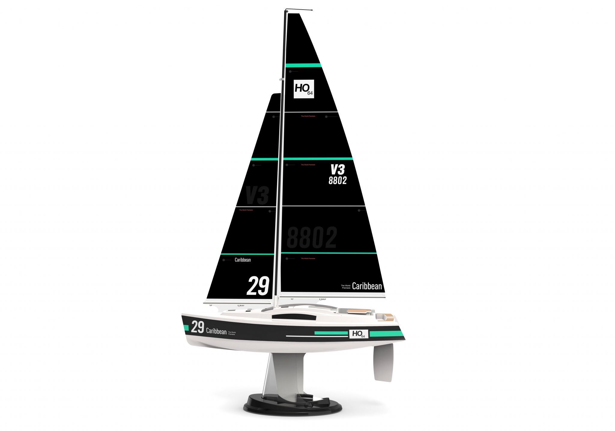Joysway Caribbean V3 Yacht 260mm 2.4G RTR Segelyacht 8802V3 - Abbildung 1