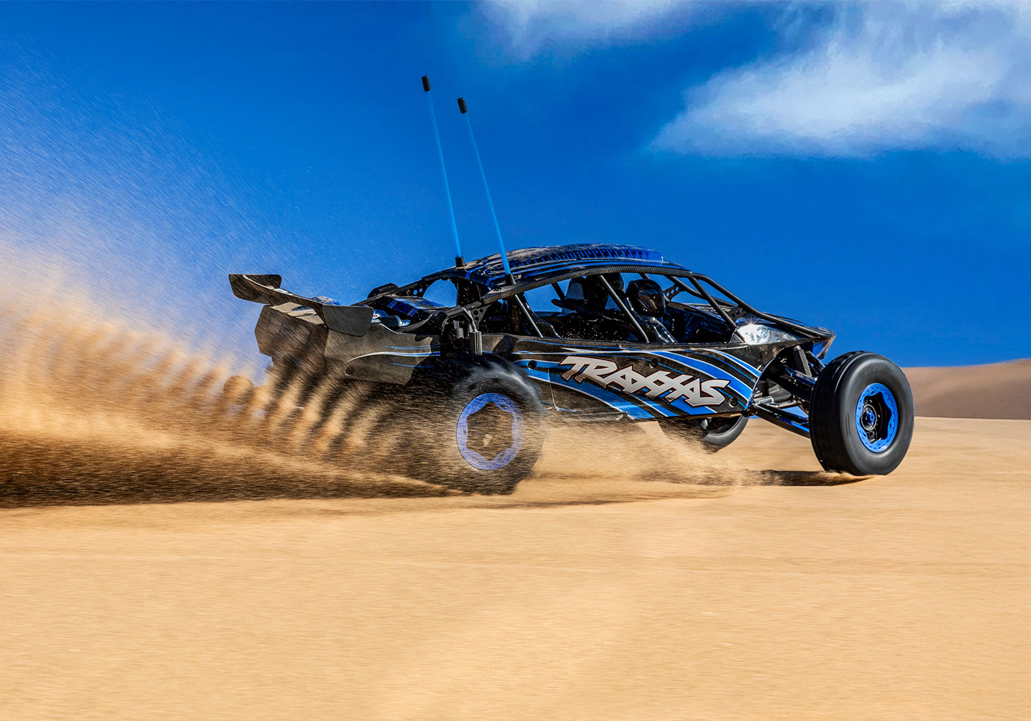 Traxxas FUNCO RWD 8S VXL 1/6 Sand Car Blau RTR Brushless o. Akku & Lader 109076-4