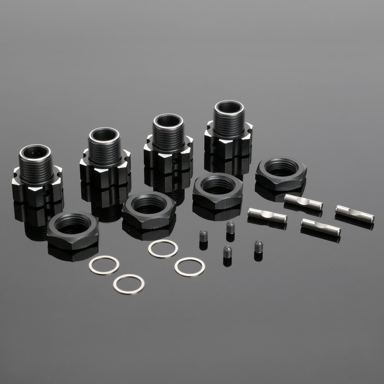 CKR0203 Radmitnehmer Set 17mm Aluminium (2 Sets inl Muttern und Pin)