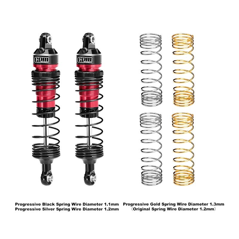 GPM Alu-Dämpfer v/h schwarz einstellbar TRX Mini-Maxx/Mini-XRT TXMM087F/RRBK