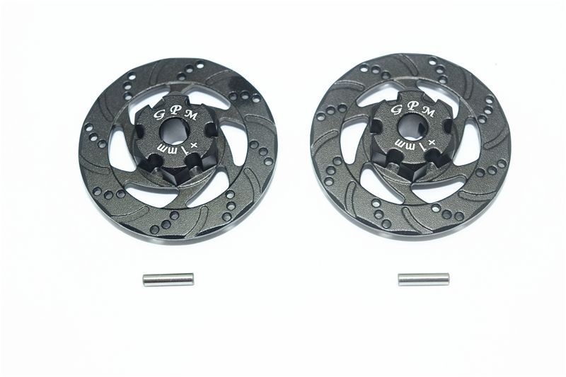 GPM Alu Hex-Adapter mit Bremsscheibe +1mm schwarz Traxxas UDR