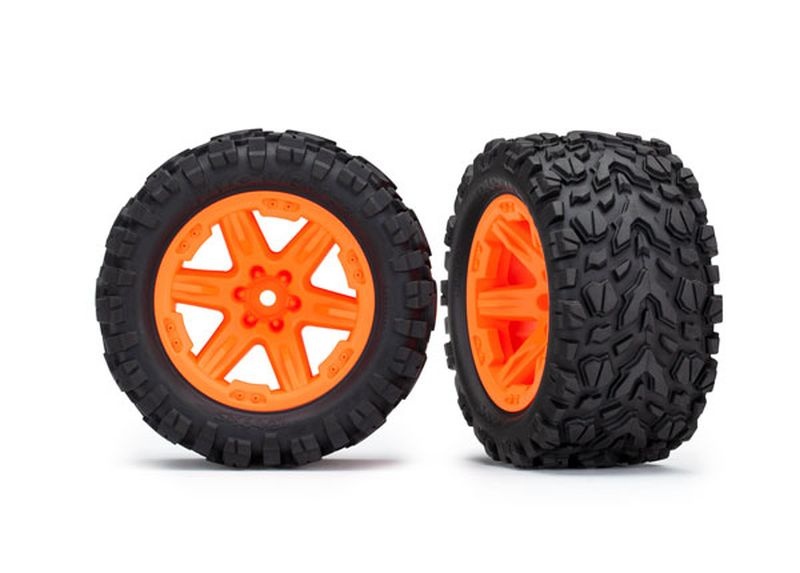 Traxxas 6774A Reifen auf Felge 2.8 RXT orange / Talon (2wd hinten) TSM
