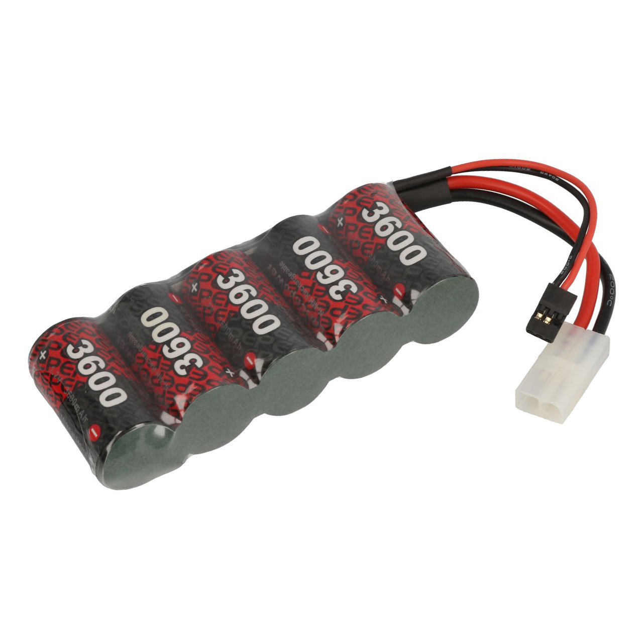 Robitronic 6V NiMH Akku 3600mAh 5 Zellen Sub-C Empfängerpack 1:5 RX361