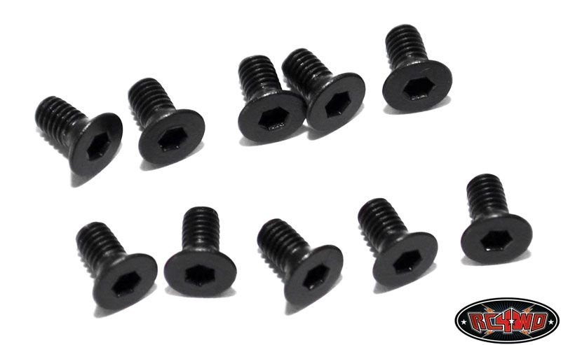 RC4WD Steel Flat Head Socket Cap Screw M3 x 6mm (10) Z-S0648