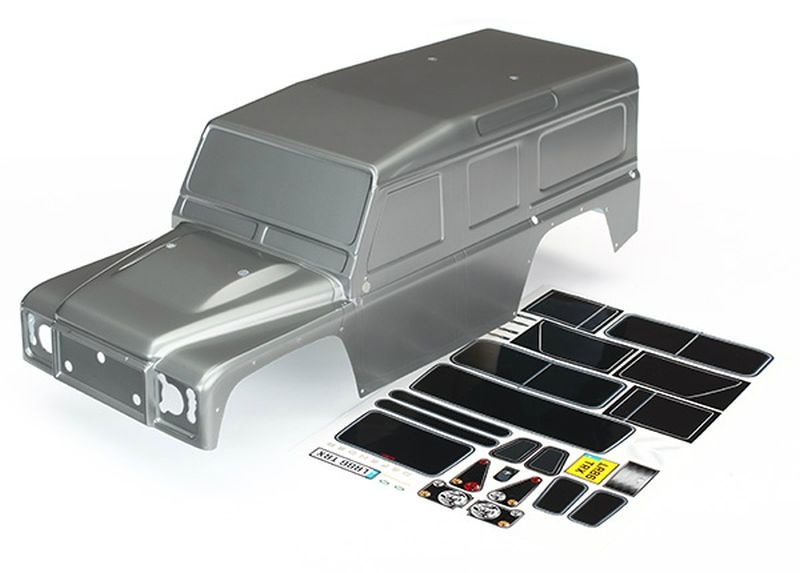 Traxxas Karo, Land Rover Defender, graphite silber +Decals 8011X