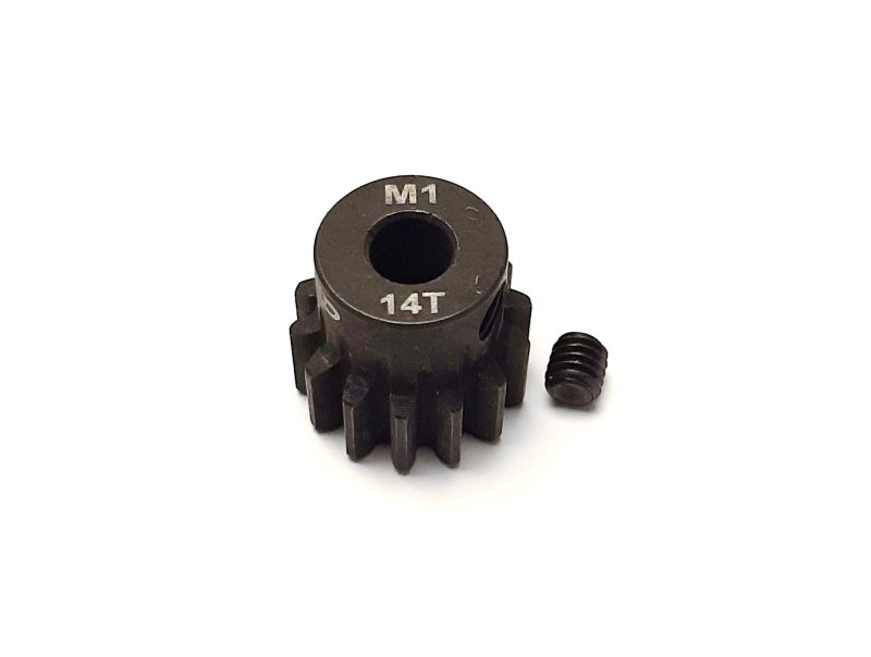 H-SPEED Stahlritzel 14 Zähne Modul 1 - 5mm Welle HSPX114