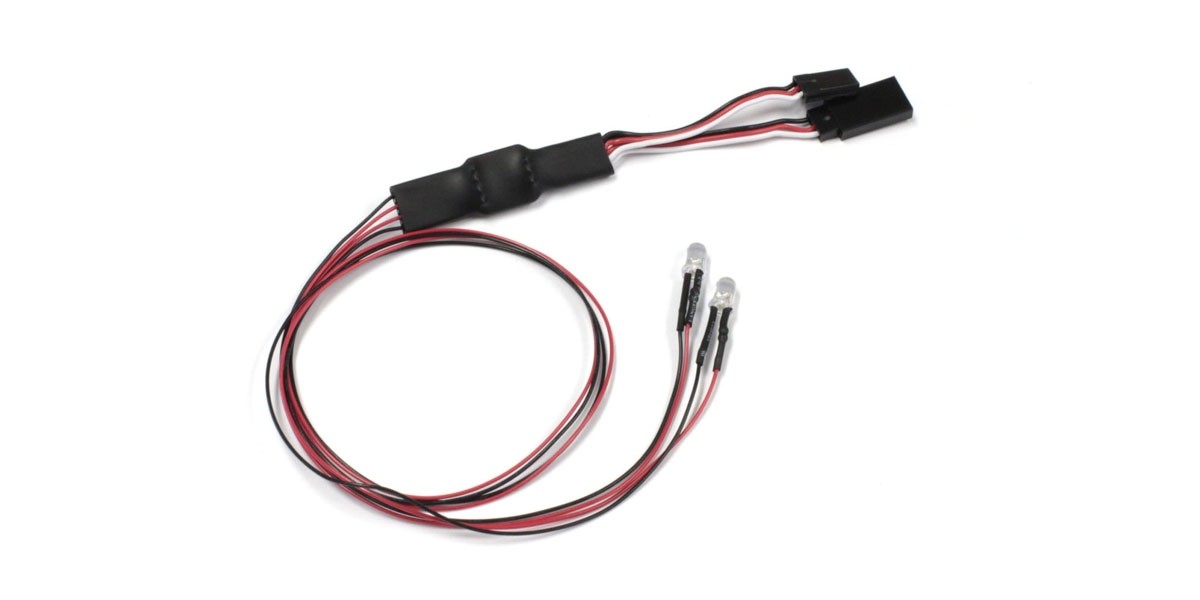 Kyosho Beleuchtungssatz 2 LED (Diam=5/L=400) 2x Weiss 97054-2