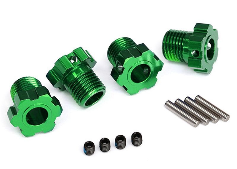 Traxxas Radmitnehmer splined 17mm grün eloxiert 8654G