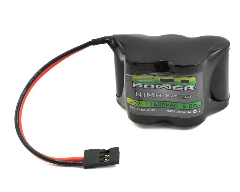 EcoPower 6.0V/1600mAh 5-Cell NiMH 2/3A Hump Empfänger Batterie Pack ECP-5008