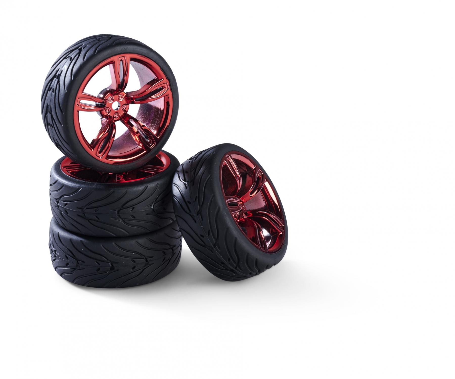 Carson 00177 1:10 Räderset 10 Speichen Design (4) rot 500900177