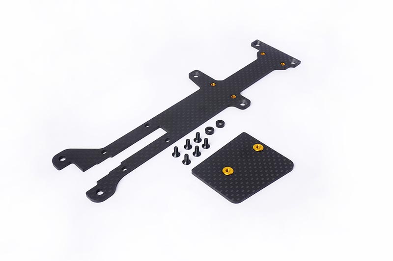 Koswork Radioplatte & Regler Halterung Carbone 2.0mm - Optima Mid KOS04321