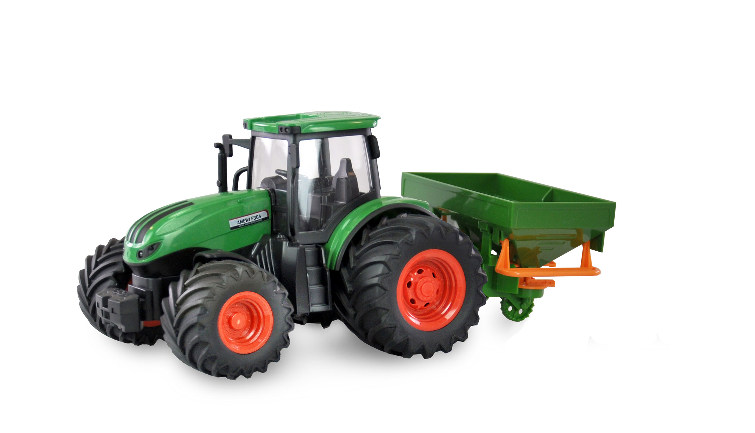 Amewi RC-Traktor mit Düngerstreuer 1:24 RTR grün 22639