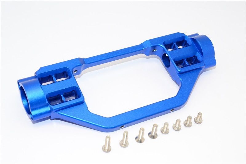 GPM Alu Zentralkardanwellen Befestigung blau Traxxas XO-01