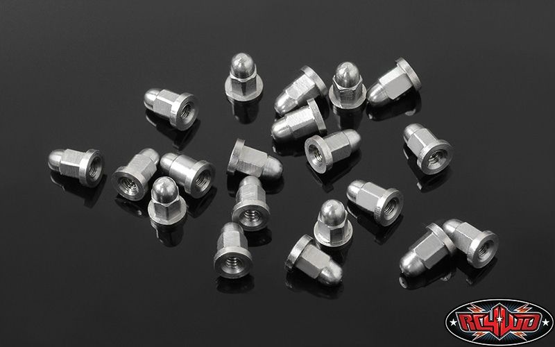 RC4WD M1.6 Flanged Acorn Nuts (Silver) Z-S1724