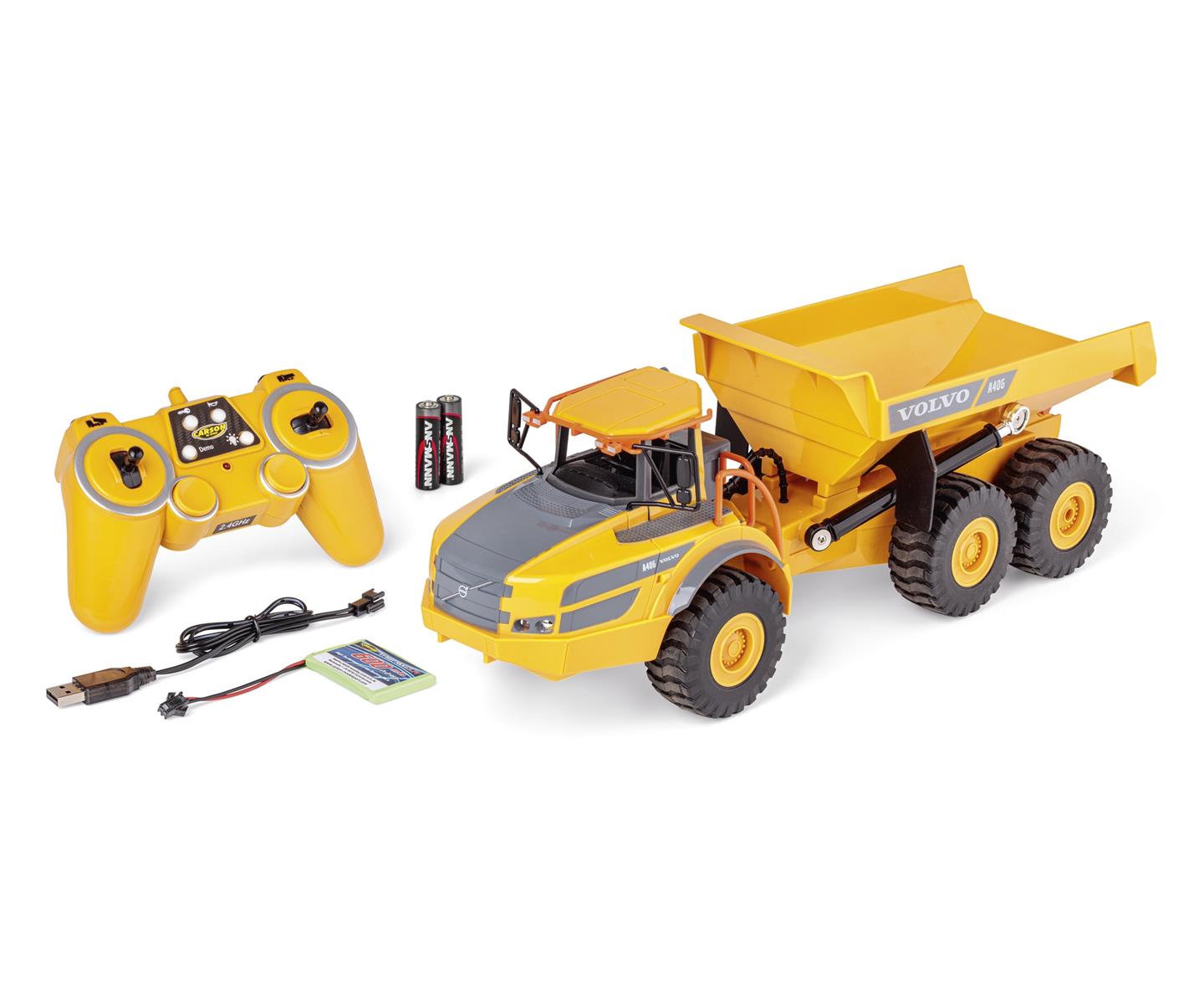 Carson 07669 1:20 Muldenkipper Volvo A40G 100% RTR 500907669