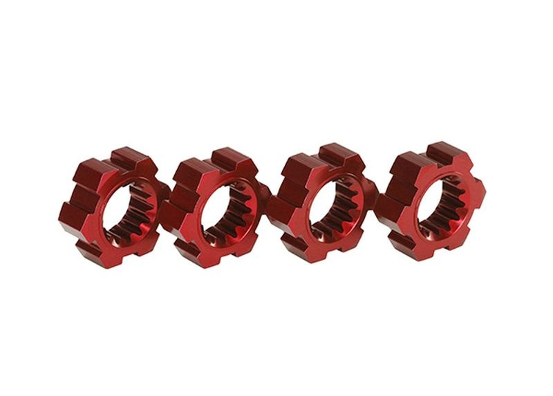 Traxxas Radmitnehmer, Sechskant, Alu (rot-eloxiert) (4) 7756R