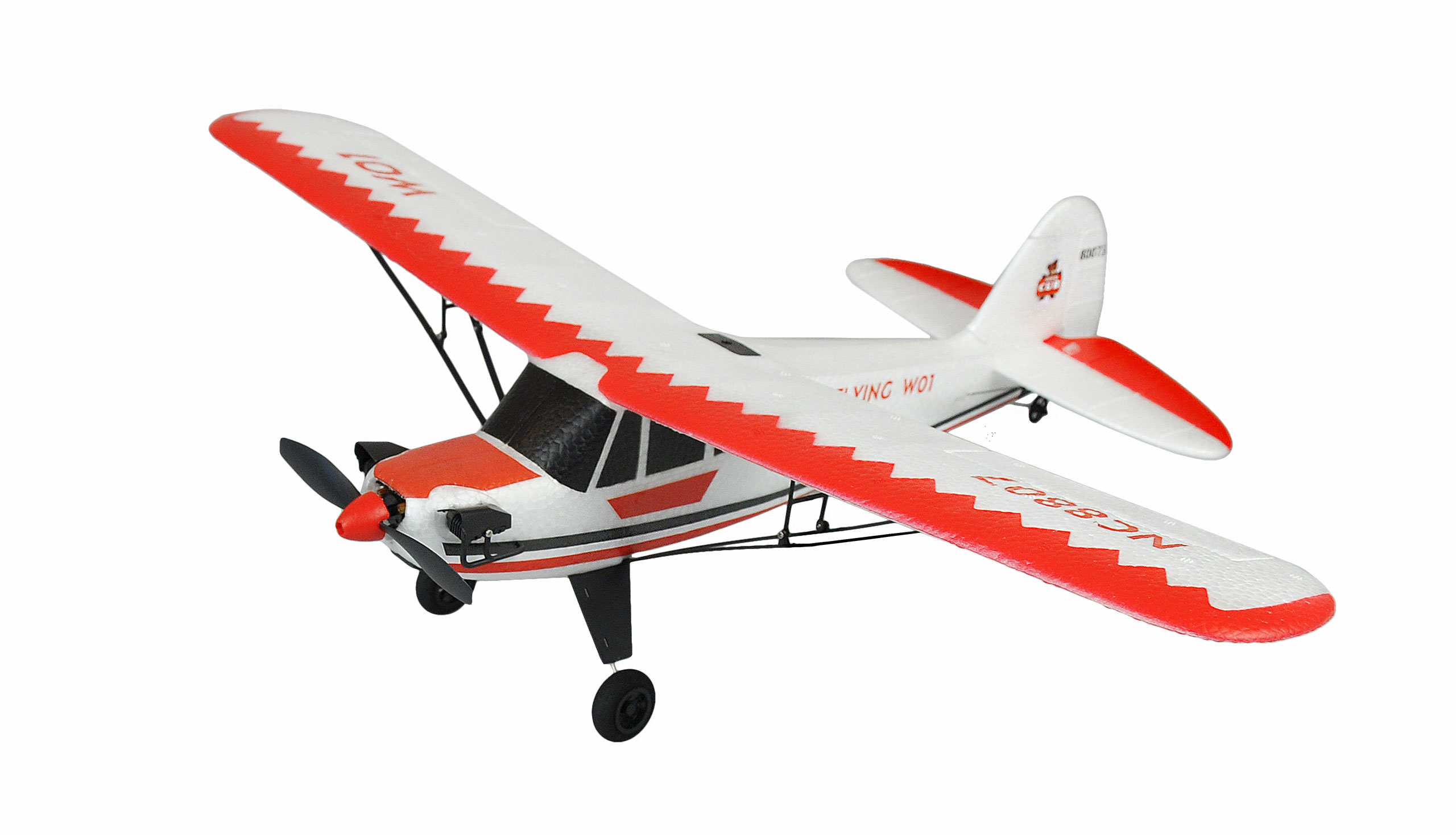 Amewi Piper J-3 Cup rot/weiß, 3-Kanal RTF Gyro Mode 2 24107