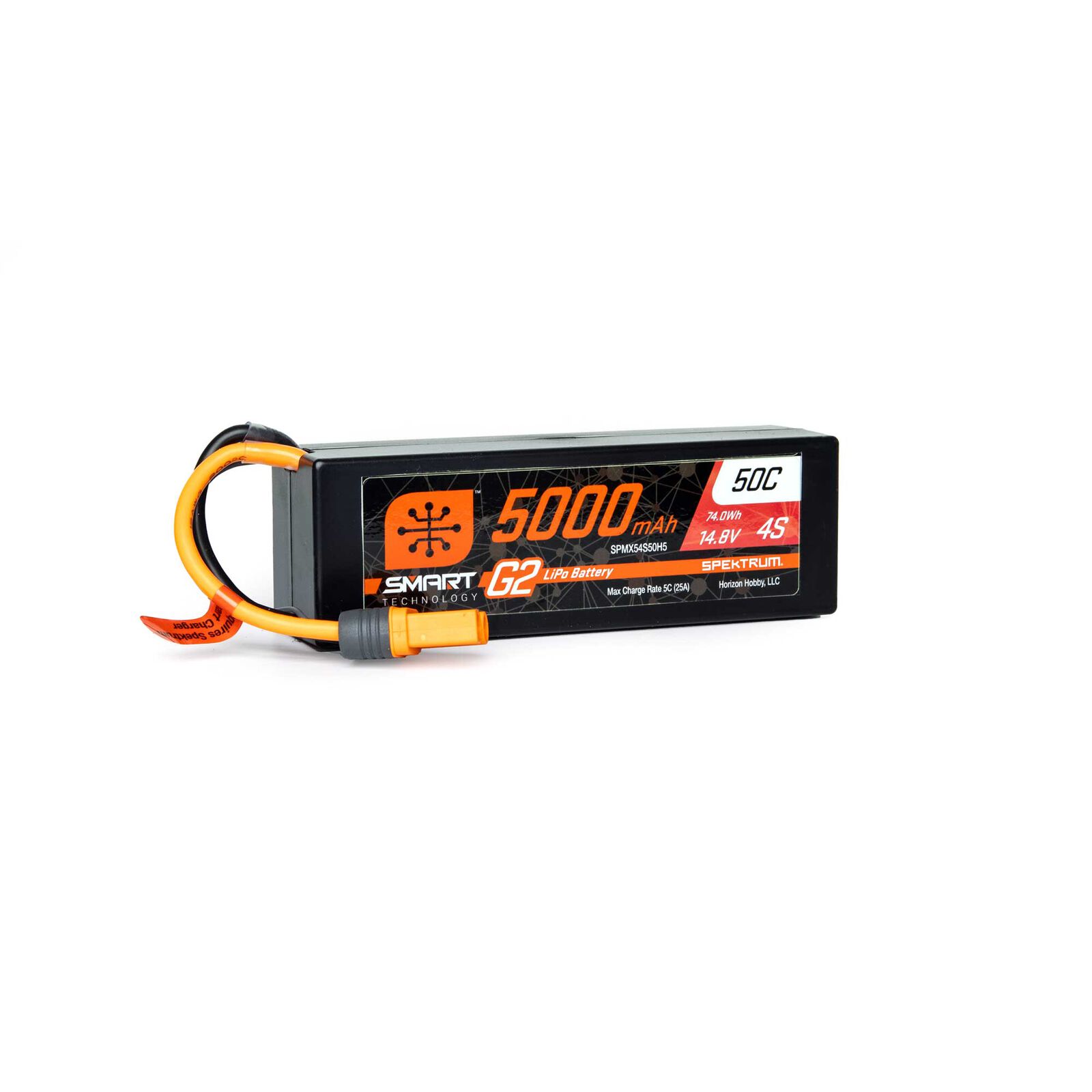 Spektrum Lipo Akku 5000mAh 4S 14.8V Smart G2 50C Hard Case IC5 SPMX54S50H5