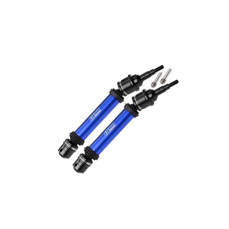 GPM Carbon-Stahl & Alu-Antriebswellen blau TRX RaptorR/Rustler/Slash/Stampede/Jato 4x4 V FR102FB