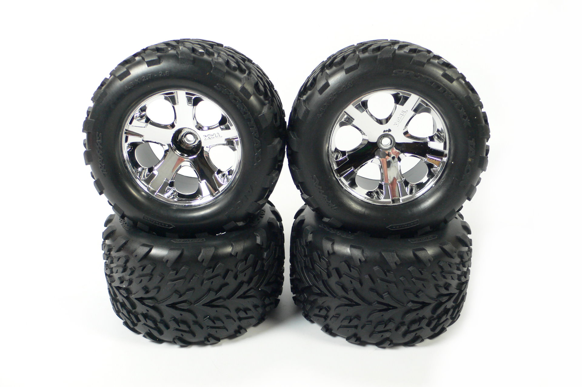Traxxas Stampede Monstertruck 2WD 1:10 Räder Satz Chrome Reifen & Felgen