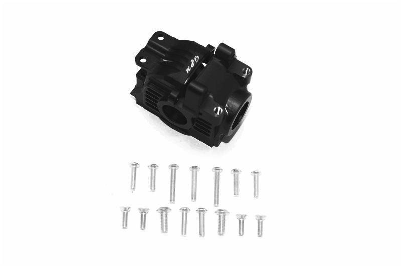 GPM Alu Getriebebox hinten schwarz Traxxas Rustler, Slash, Hoss, XO-01 4x4