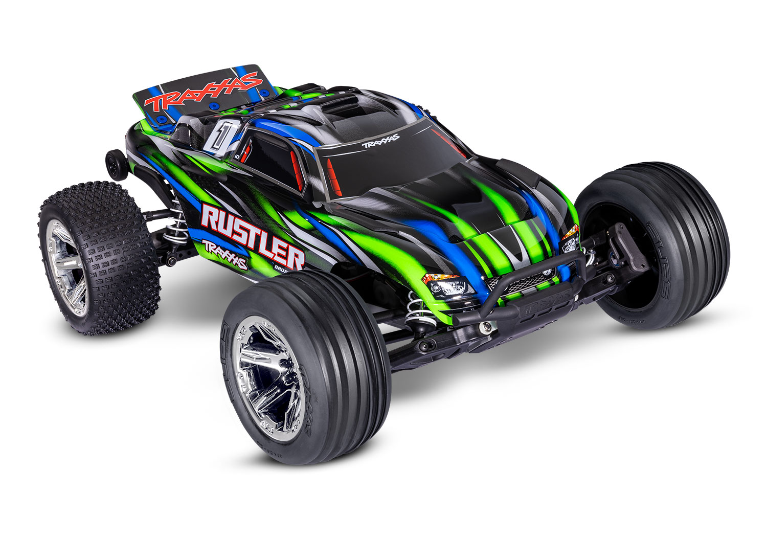 Traxxas Rustler Grün BL-2S 1/10 2WD Brushless Stadium Truck 37354-4