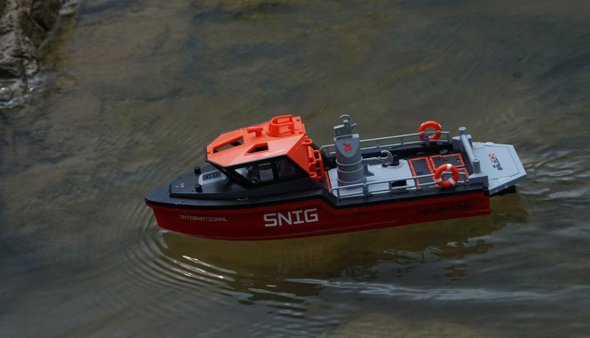 Amewi SNIG Rettungsboot brushless Jetantrieb 320mm RTR schwarz/rot 26117 - Abbildung 9