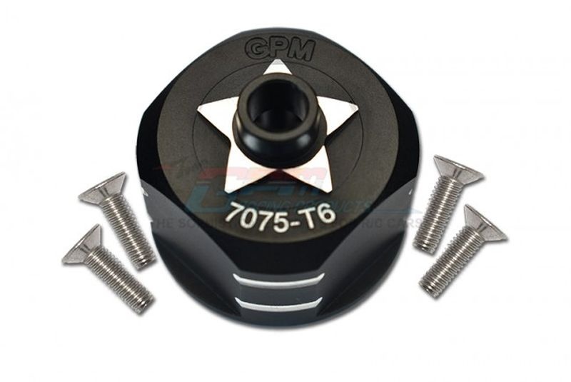 GPM Aluminium 7075-T6 Diff-Gehäuse v/h schwarz GPM Traxxas Sledge SLE011BK