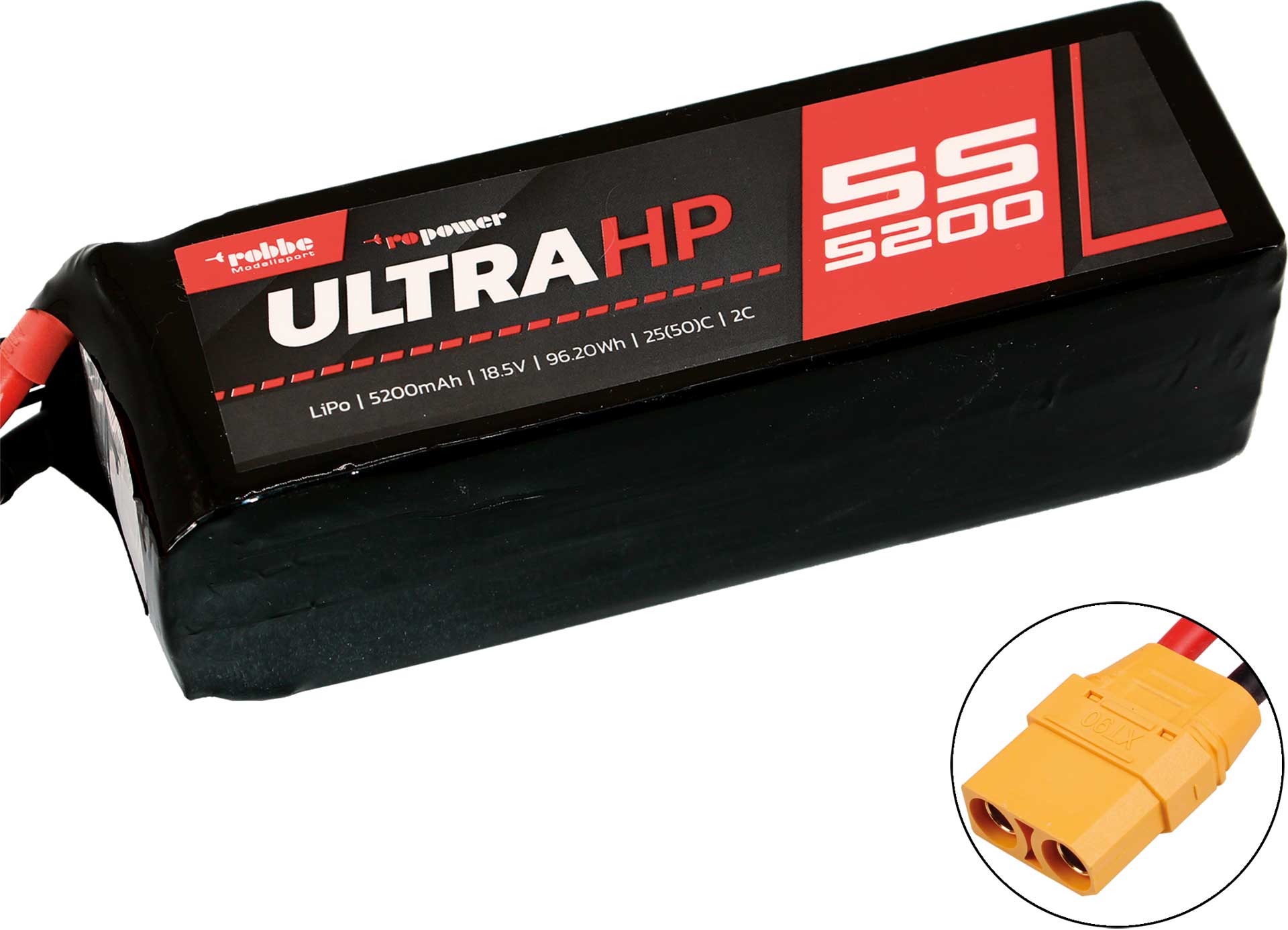 Robbe RO-POWER ULTRA HP 5200MAH 18,5 VOLT 5S 25(50)C LIPO AKKU XT-90 7377