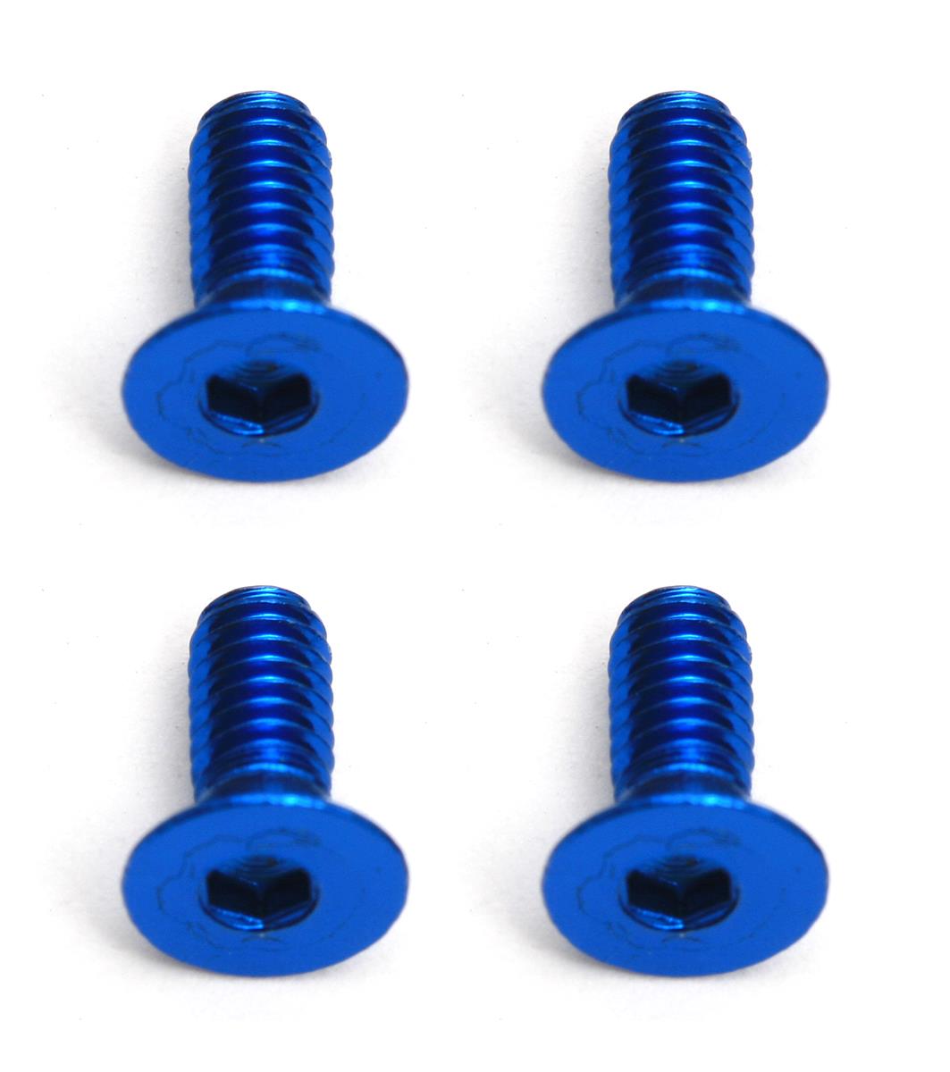 FT Screws, 2.5x6 mm FHCS, blue aluminum