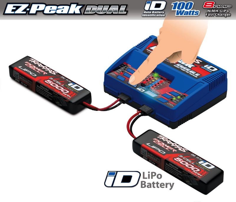 Traxxas DUAL EZ-Peak Plus-Lader 2972G + 2x 3S Lipo 5000mAh 2872X 2990G 2990GX