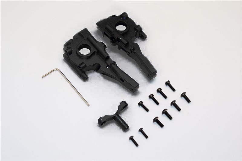 GPM Alu Getriebebox eloxiert vorn schwarz Traxxas 1/16 E-Revo