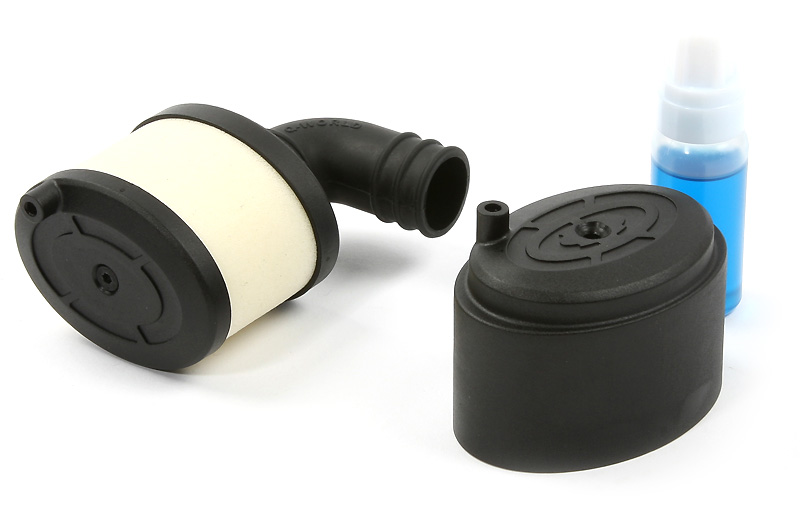 R07108 Flacher Luftfilter mit Regenschutz 1/8 inklusive Öl Set