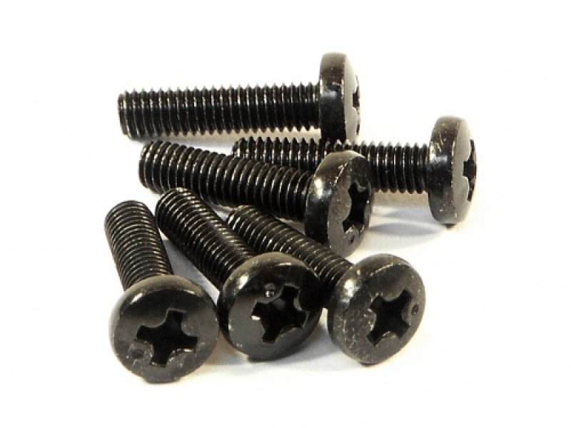 HPI Flachkopfschraube M3x12mm schwarz (6St) Z518