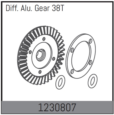 Absima Diff. Kronrad 38T  inkl. Dichtung BL-Version 1230807