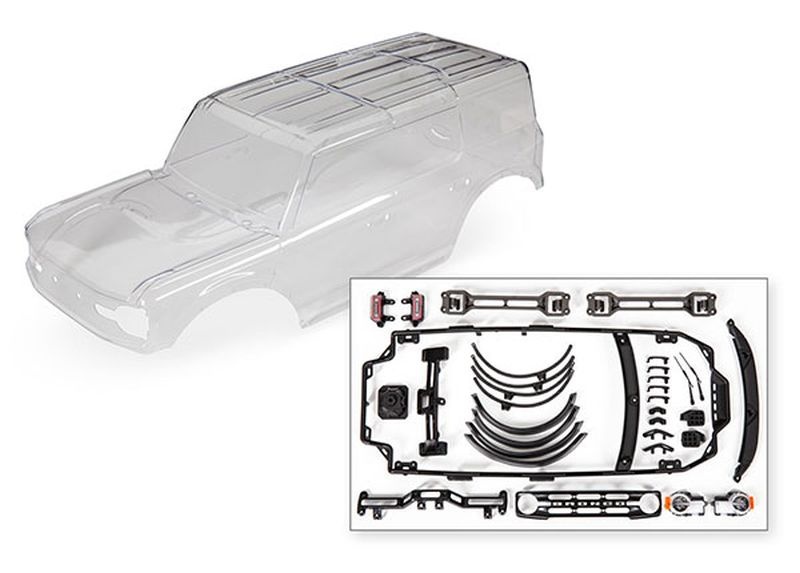 Traxxas Karo 2021 Ford Bronco unlackiert + Anbau-Teile 9211